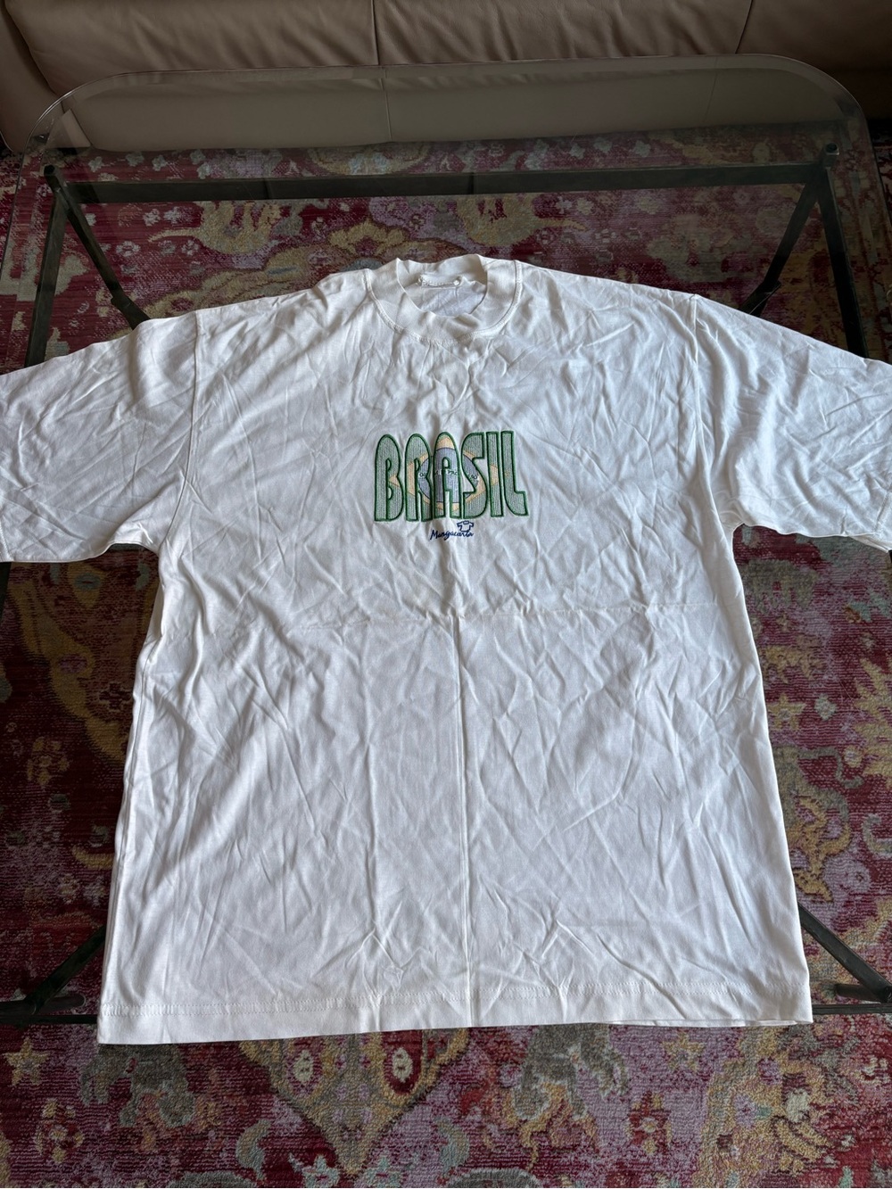 White Brasil Graphic Short Sleeve Men's T-Shirt